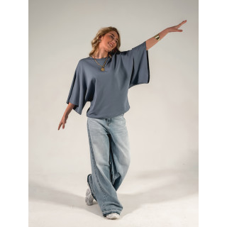 T-shirt Claire - Bleu jeans