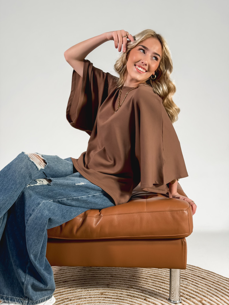 T-shirt Claire - Chocolat