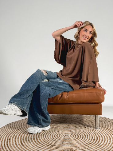 T-shirt Claire - Chocolat T-shirt Claire - Chocolat