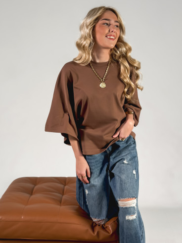 T-shirt Claire - Chocolat T-shirt Claire - Chocolat