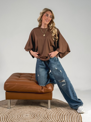 T-shirt Claire - Chocolat T-shirt Claire - Chocolat