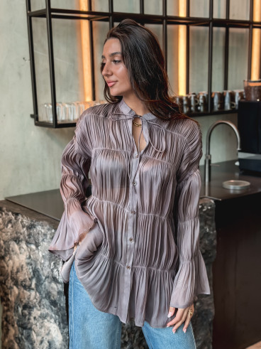 Chemise ample taupe Chemise ample taupe
