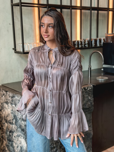 Chemise ample taupe Chemise ample taupe