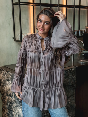 Chemise ample taupe Chemise ample taupe