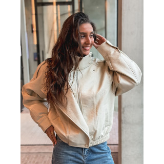 Veste en simili Alix - Beige