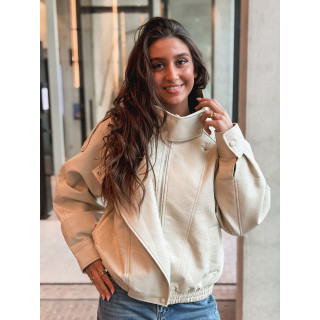 Veste en simili Alix - Beige