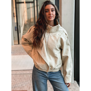 Veste en simili Alix - Beige