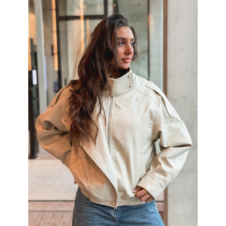 Veste en simili Alix - Beige