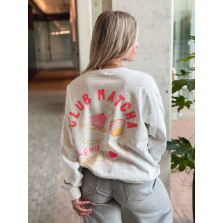 Pull "Club Matcha" - Gris