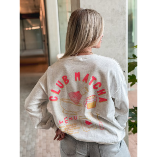 Pull "Club Matcha" - Gris