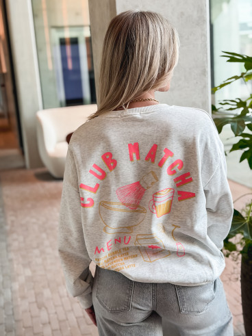 Pull "Club Matcha" - Gris