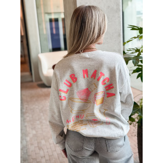 Pull "Club Matcha" - Gris