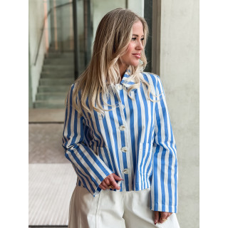 Chemise lignée Milena -Bleu/Blanc
