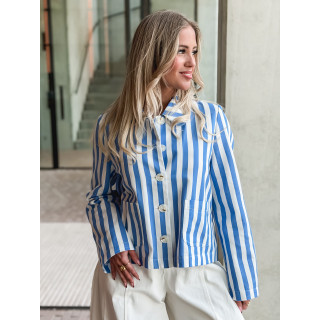 Chemise lignée Milena -Bleu/Blanc