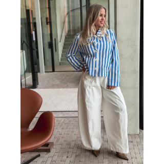 Chemise lignée Milena -Bleu/Blanc