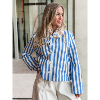 Chemise lignée Milena -Bleu/Blanc