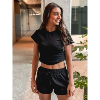 Crop t-shirt Magda - Noir