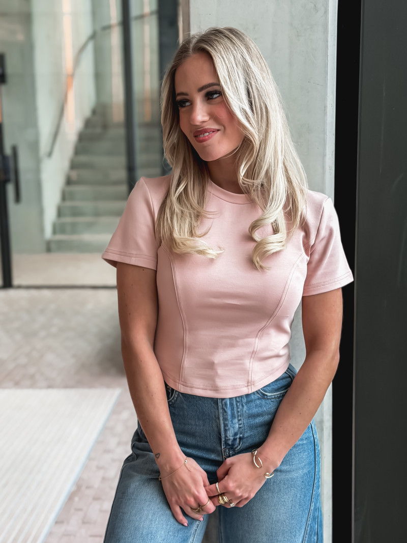 Crop t-shirt - Rose