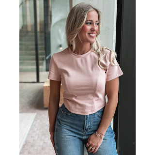 Crop t-shirt - Rose
