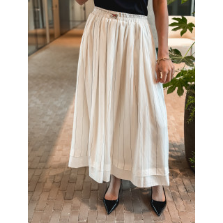 Jupe longue lignée Mallaury - Blanc