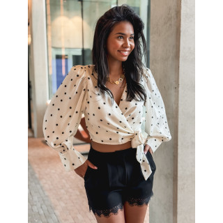 Blouse à pois Donna - Ecru