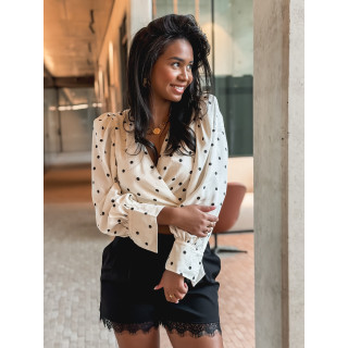 Blouse à pois Donna - Ecru