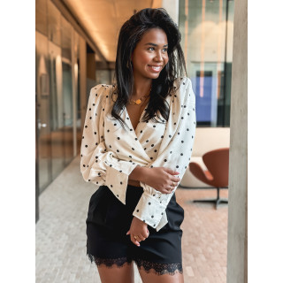 Blouse à pois Donna - Ecru