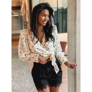 Blouse à pois Donna - Ecru
