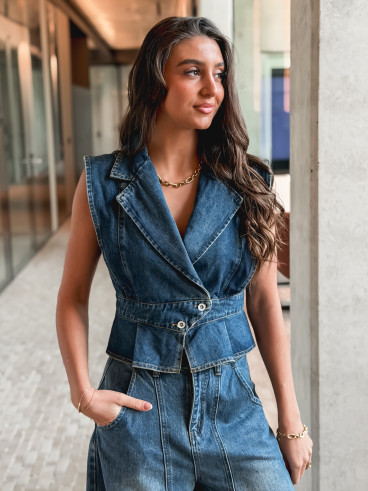 Veste sans manches Mayana - Bleu