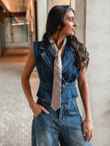 Veste sans manches Mayana - Bleu