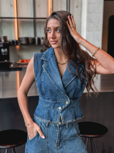 Veste sans manches Mayana - Bleu