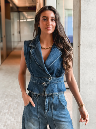 Veste sans manches Mayana - Bleu