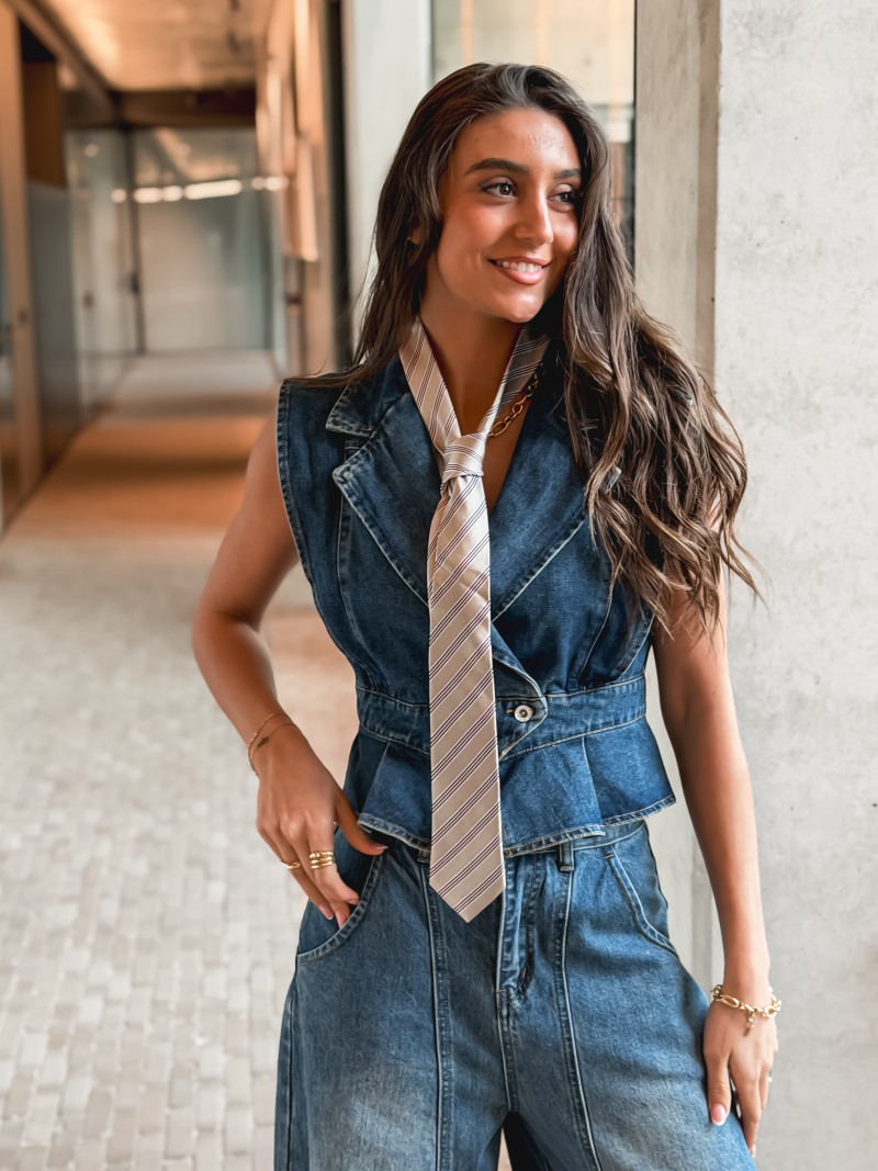 Cravate Chloé - Taupe