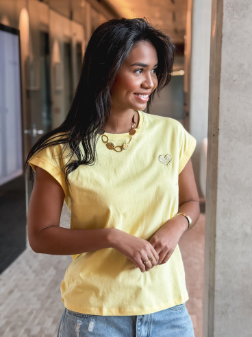 T-shirt Dina - Jaune/Doré