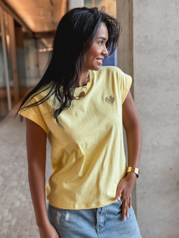T-shirt Dina - Jaune/Doré