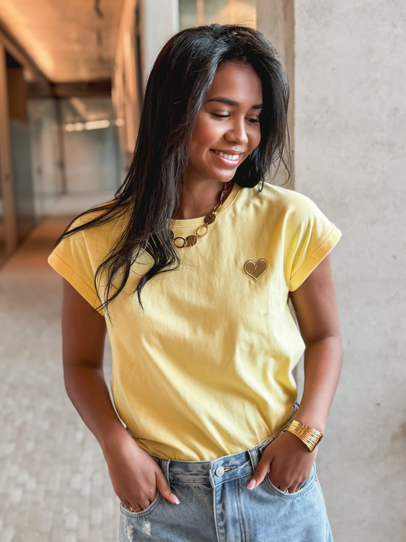 T-shirt Dina - Jaune/Doré
