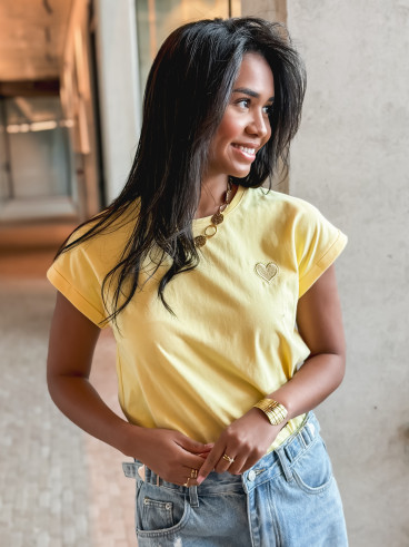T-shirt Dina - Jaune/Doré