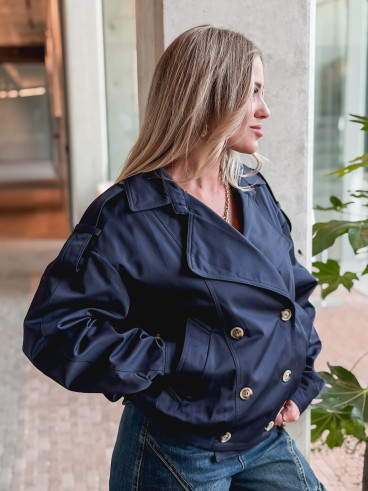 Trench court Baya - Bleu marine