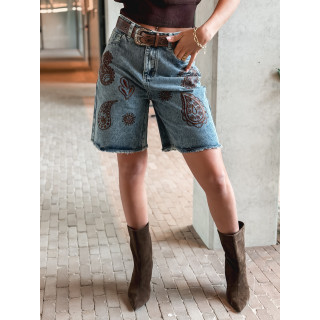 Bermuda en jeans Loriana - Bleu