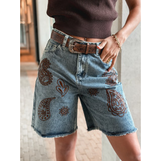 Bermuda en jeans Loriana - Bleu