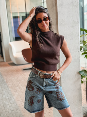 Bermuda en jeans Loriana - Bleu Bermuda en jeans Loriana - Bleu