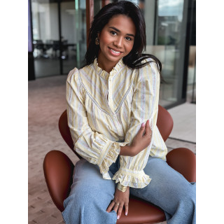 Chemisier à fleurs Adalina - Jaune