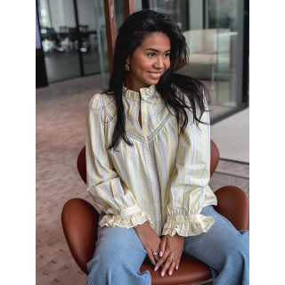 Chemisier à fleurs Adalina - Jaune