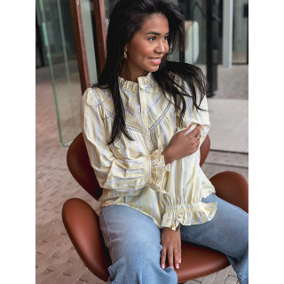 Chemisier à fleurs Adalina - Jaune