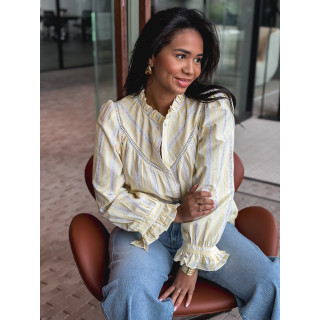 Chemisier à fleurs Adalina - Jaune