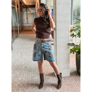 Blouse sans manches Lydie - Chocolat