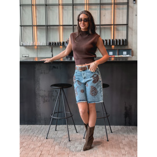 Blouse sans manches Lydie - Chocolat