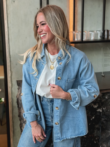 Chemise en jeans Marjorie - Bleu