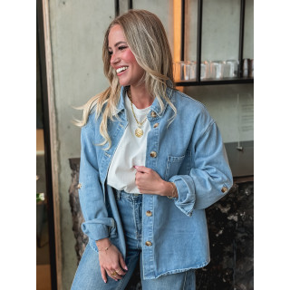 Chemise en jeans Marjorie - Bleu