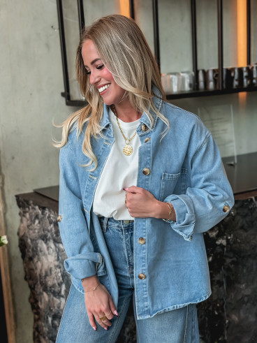 Chemise en jeans Marjorie - Bleu